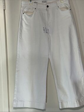 a.n.a White High-Rise Wide Leg Crop Jeans